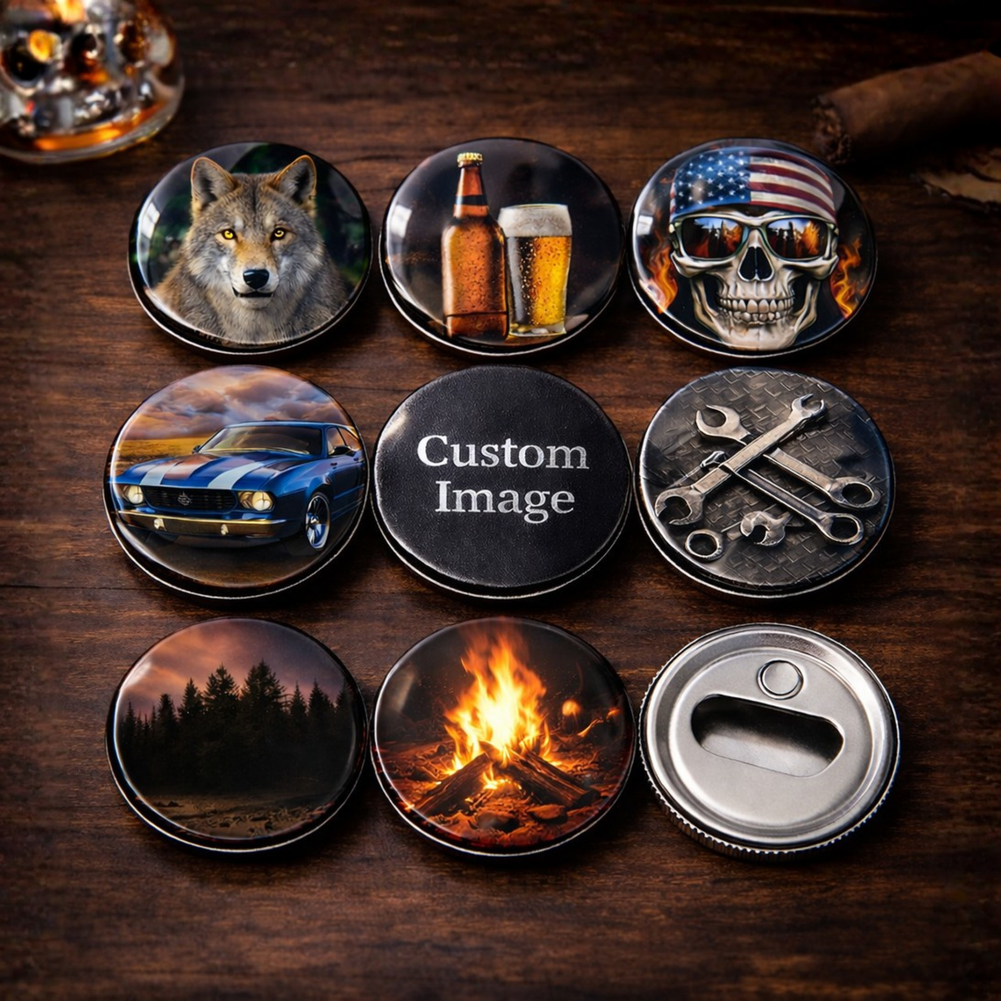 2.25" Custom Magnetic Bottle Opener - Set of 9