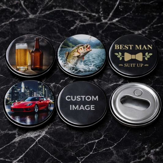 2.25" Custom Magnetic Bottle Opener - Set of 6