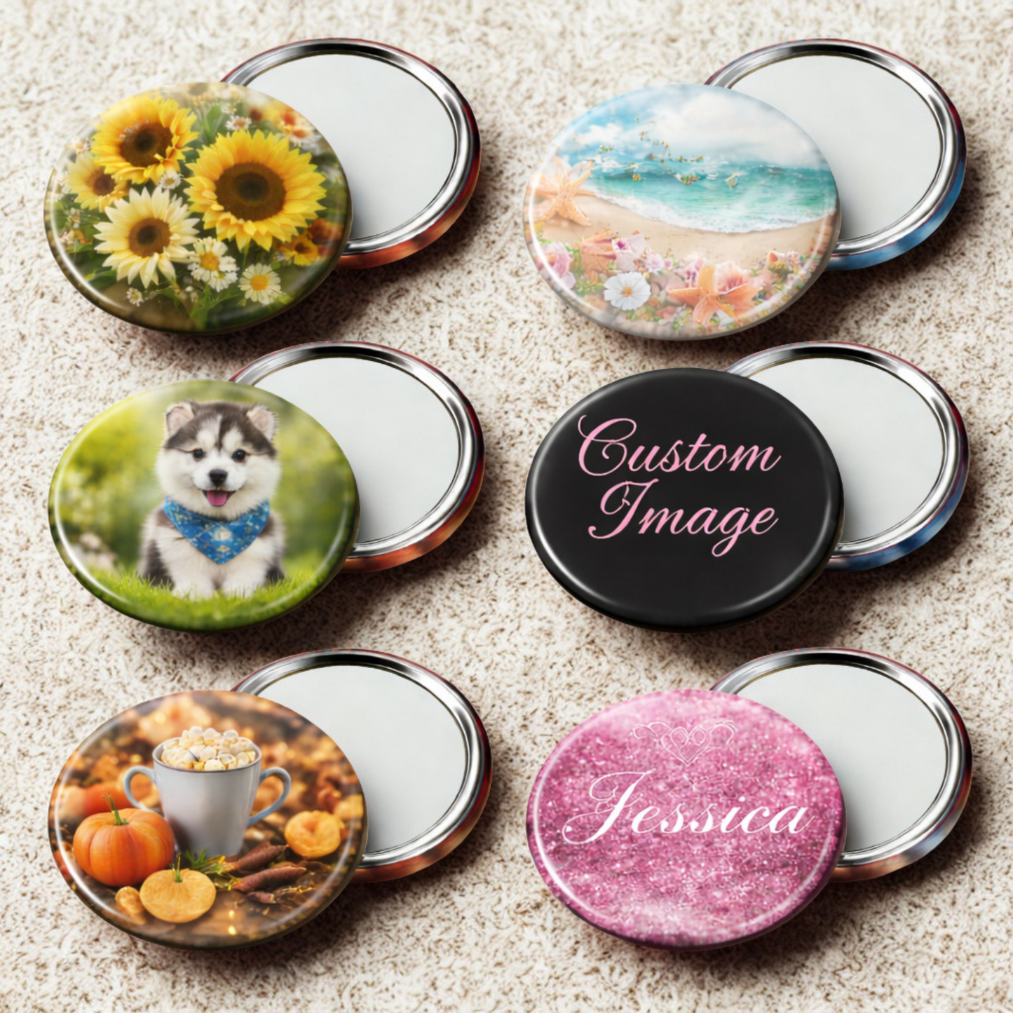 2.25" Custom Mirror - Set of 6