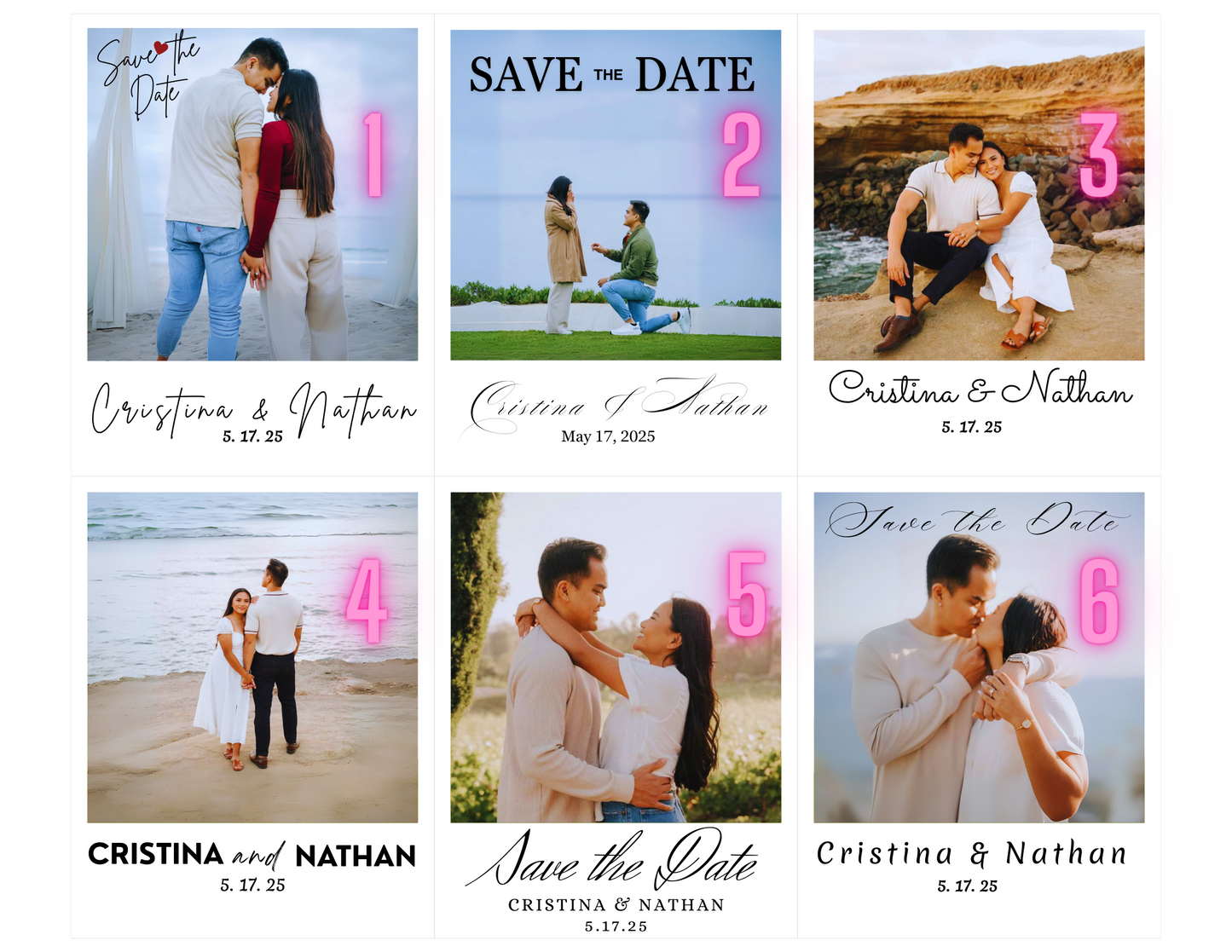 Save the Date Magnets - Set of 10