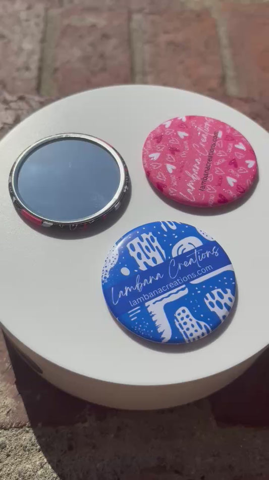 Personalized Pocket Mirror - Floral