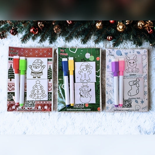 Christmas Coloring Magnets