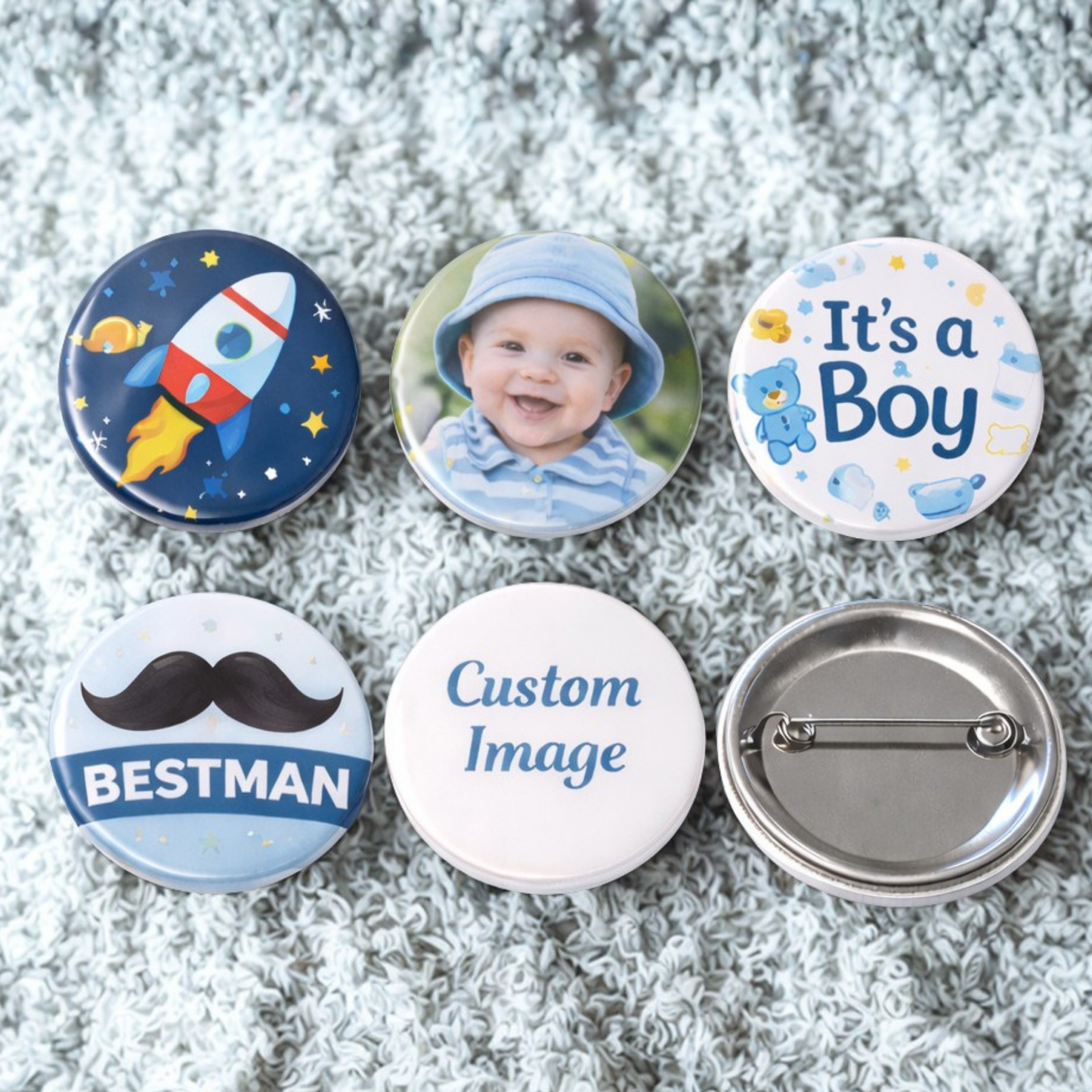 2.25" Custom Round Pins - Set of 6